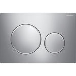 Pulsador serie Sigma20 de Geberit. Plástico para doble descarga - cromado brillante/cromado mate